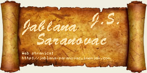 Jablana Saranovac vizit kartica